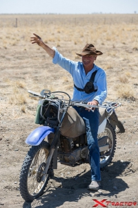 Australian man riding a motorbike